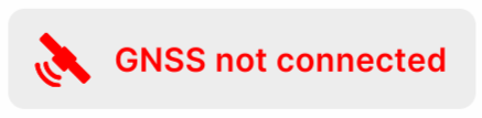 GNSS not connected warning
