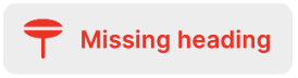 Missing heading warning