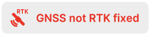 GNSS not RTK fixed warning