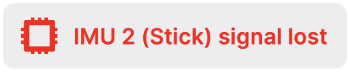 IMU signal lost warning